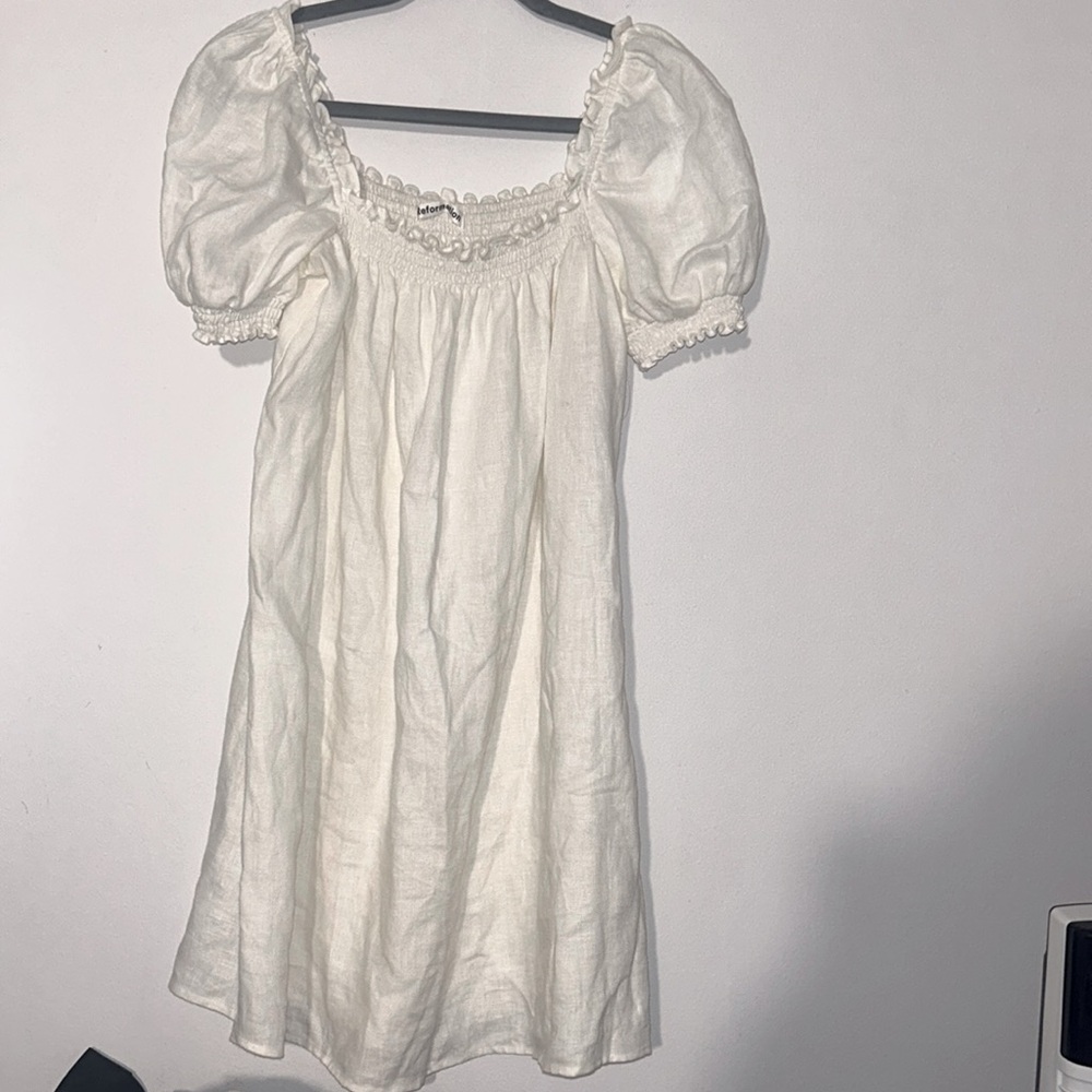 Reformation mini drees XL international very good condition white cotton